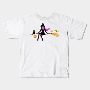 Witch On a Broom Kids T-Shirt